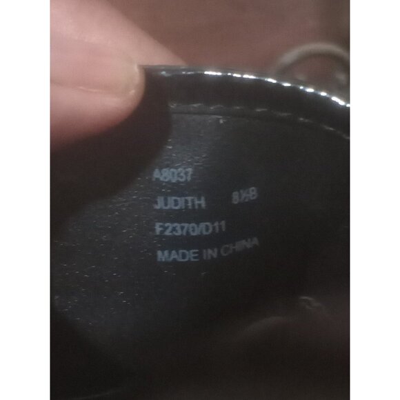 Coach Judith Black Patent Leather Cork Wedge Sandals Women's Size 8.5 B - Picture 2 of 12